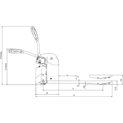 DELACCO Ručni električni paletni viličar 1500-2000kg Li-ion 1