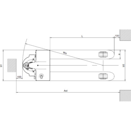 DELACCO Ručni električni paletni viličar 1500-2000kg Li-ion 2