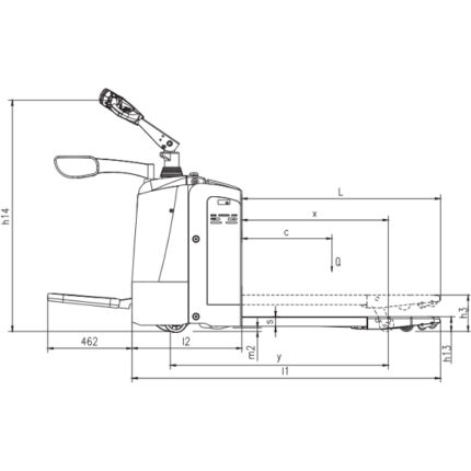 DELACCO Električni paletni viličar 2000-2500kg AC 1