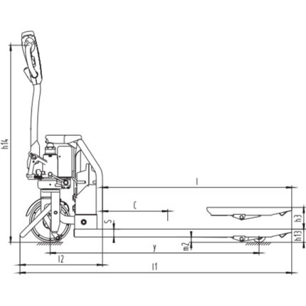 DELACCO Elektro paletni viličar 1500kg Litij-ionska baterija 1