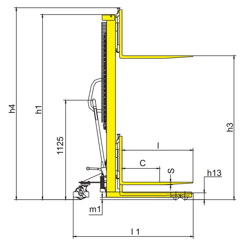 DELACCO_RVV500-KPV_RVV1000-KPV_RVV1500-KPV_ručni_visokopodizni_viličar_sa_pomičnim_kovanim_vilicama_skica_1_resized_800x800